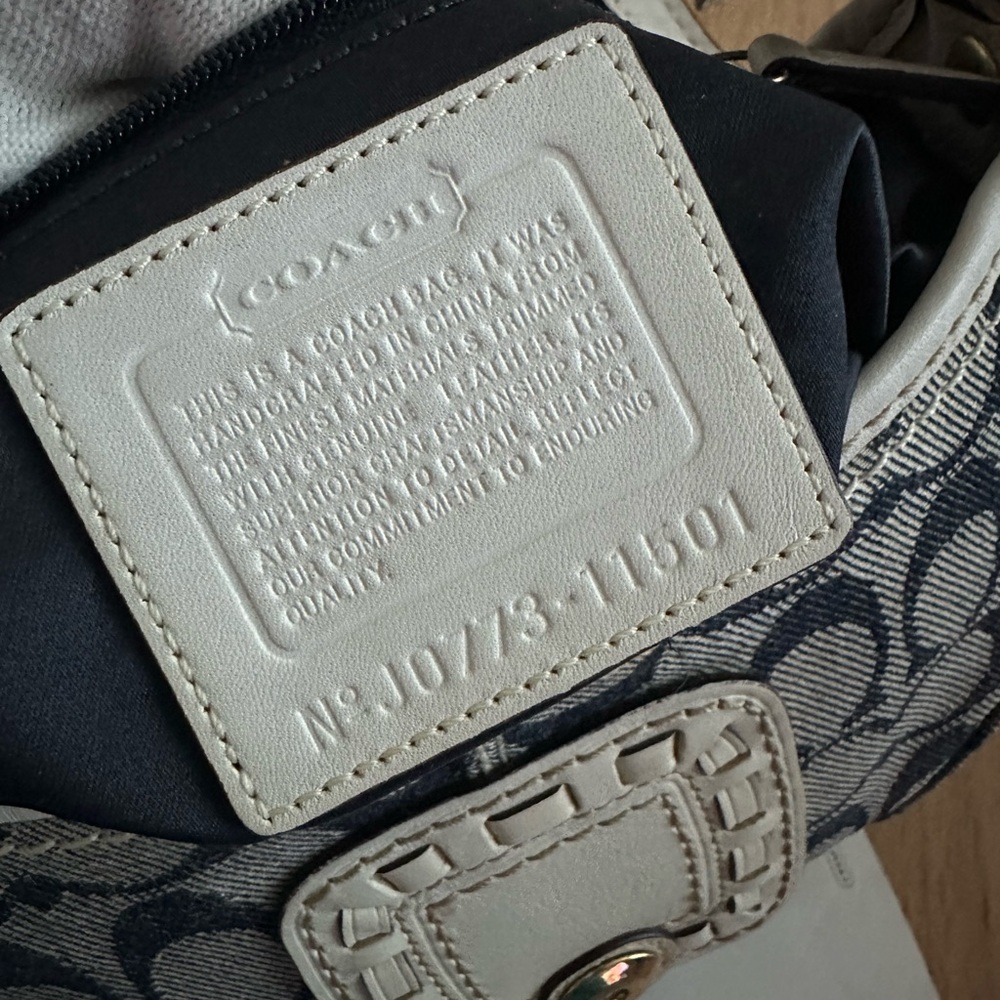 Coach Bleeker Denim Shoulder Bag - Picture 8 of 14